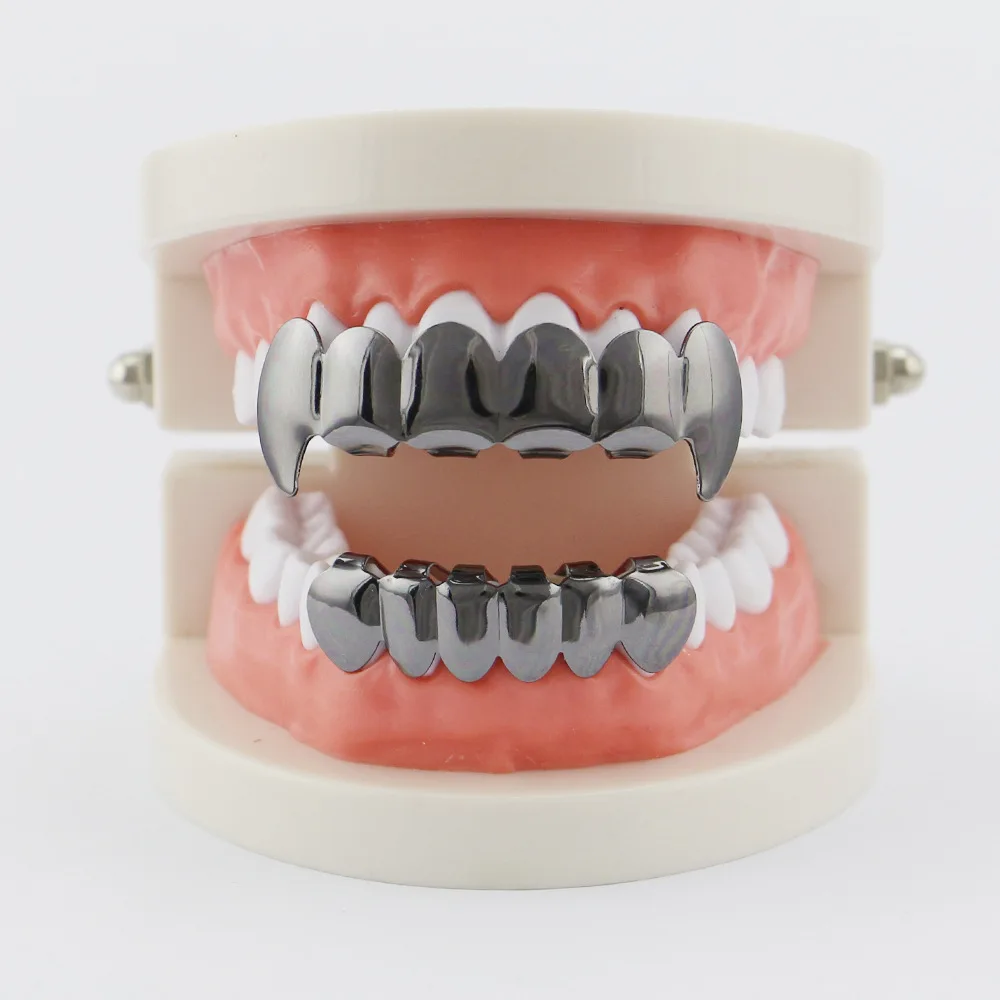 Цвета: золотистый Серебристый покрытием в стиле хип-хоп декоративные Зубные