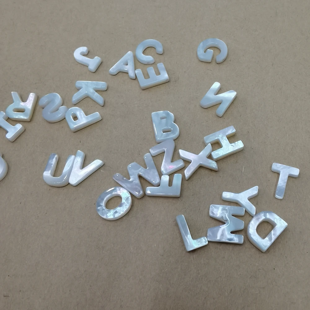 Бусины Из Натуральной перламутровой бусины из ракушек буквы для изготовления