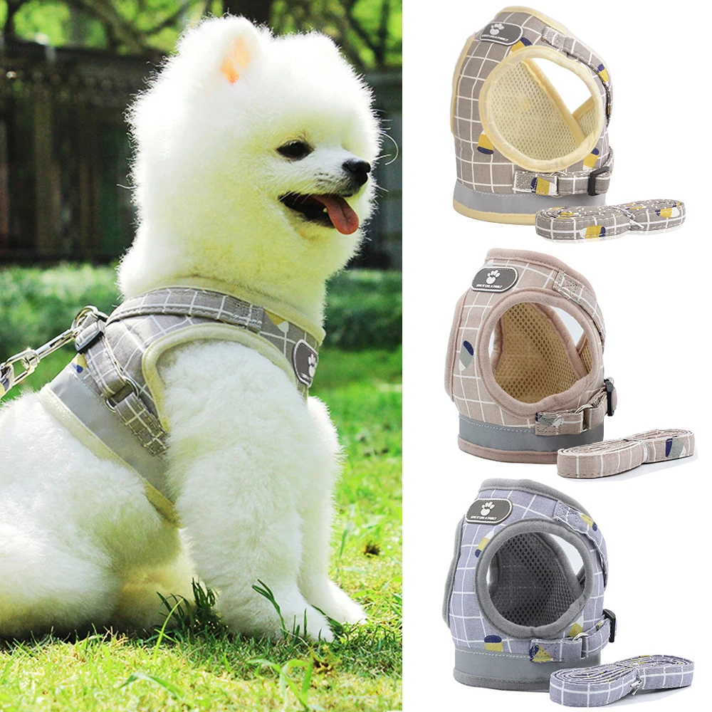 Светоотражающий ошейник для кошек и собак PAPASGIX дышащий поводок жилета