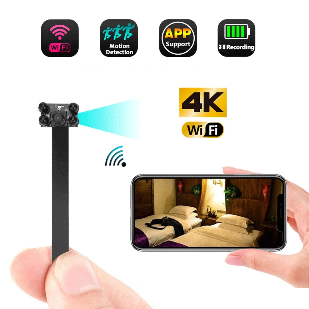 4K DIY портативная мини камера с Wi Fi микро веб видеокамера поддержкой