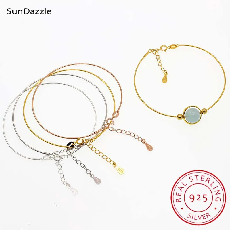 Женский браслет с бусинами из серебра 925 пробы ниткой бисера | Украшения и