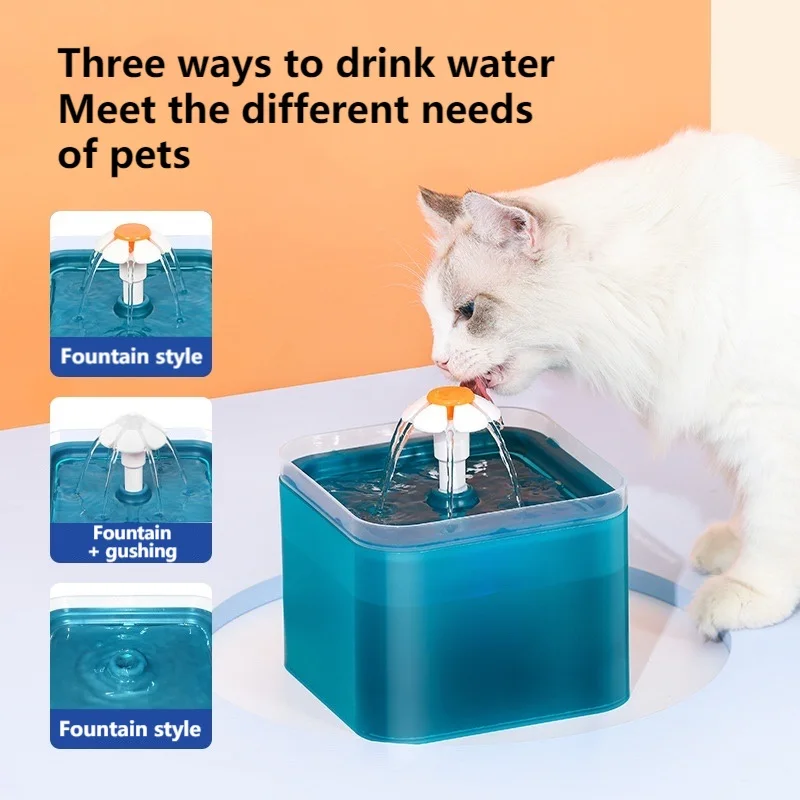 Automatic Cat Waterer Usb Filter Pet Led Light Smart Water Dispenser 2l Feeder 2021 Latest Style | Дом и сад