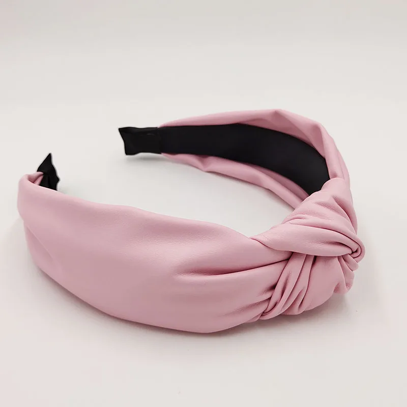 Новое поступление черный и белый полиуретановая повязка спереди с узлом