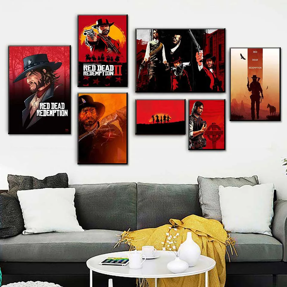 Плакаты с принтом Артура Моргана 5 шт. Картина на холсте настенное искусство