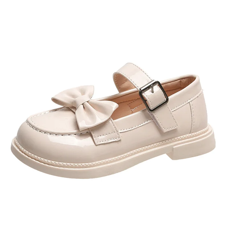 

Girls Leather Shoes for Children Wedding Dress Princess School Shoes Kids Summer Bow-knot Black Student Sandals Korean Fashion
