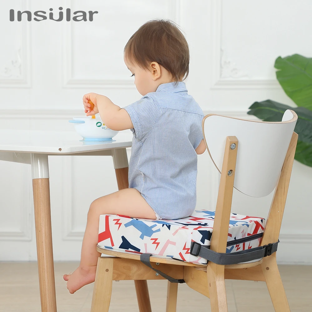 

Insular Children Increased Chair Pad Adjustable Baby Furnitur Booster Seat Portable Kids Dining Cushion Pram Chair Pad Removable