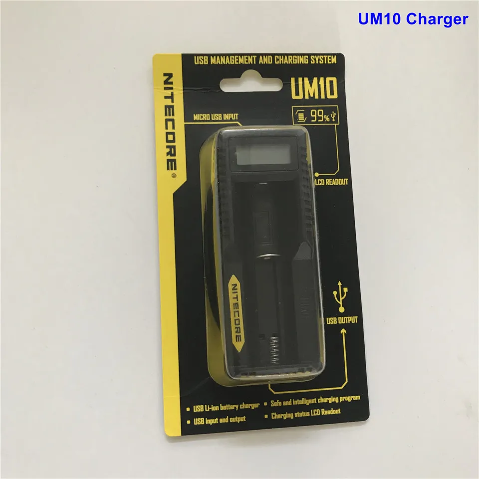 Nitecore UM2 UM4 ЖК-дисплей QC2.0 USB зарядное устройство UM10 UM20 18650 18350 16340 14500 анти короткая схема литий-ионная батарея зарядное устройство s