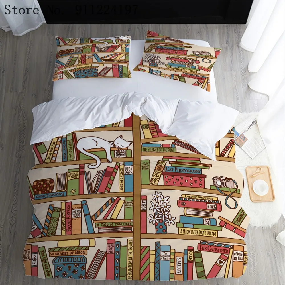 Простой комплект постельного белья книжный шкаф наборы пододеяльников детское