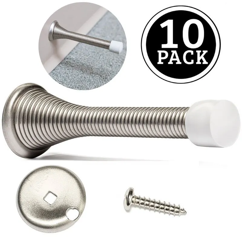 

10PC flexible door stopper spring Door Stop Wall decorative Protect Wall Household Door Stopper