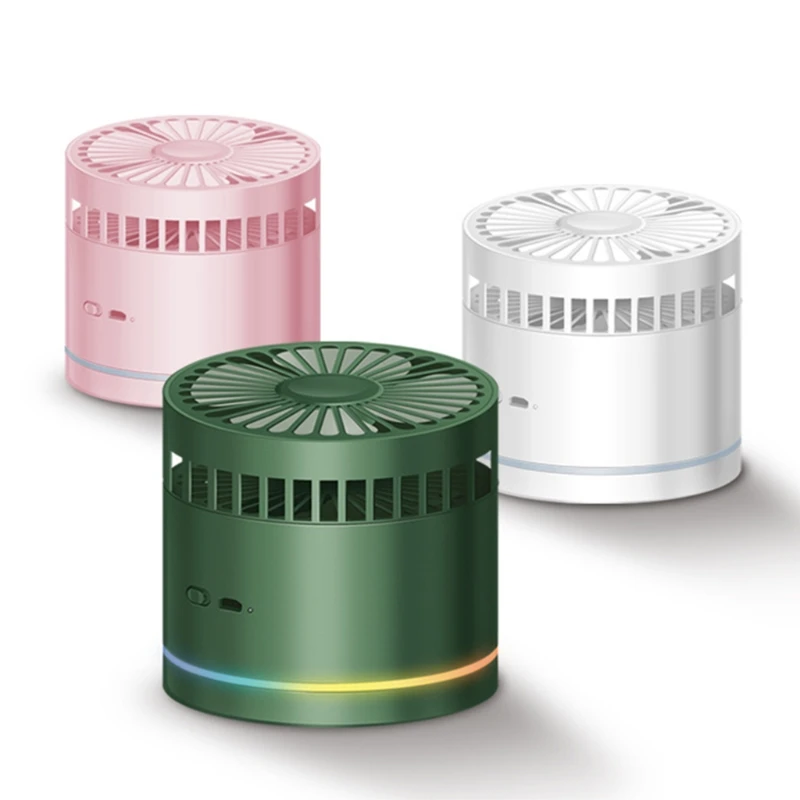 

Portable Folding Telescopic USB Rechargable Desk Fan Lamp Humidifying Hydrating Water Spray Fan 3 Speed Air Humidifier