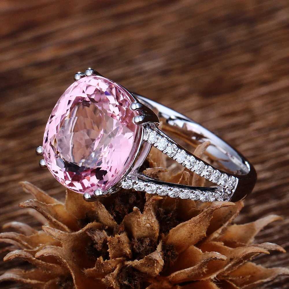 

Fashion Pink Zircon Ring Personality Simple Female Jewelry Romantic Birthday Gift