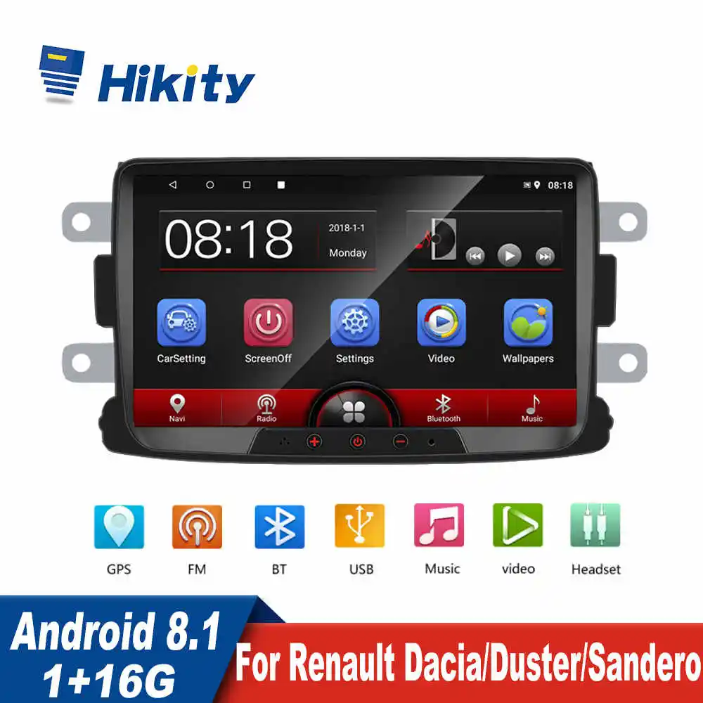 Hikitiy автомобильный мультимедийный плеер Android GPS навигация FM стерео приемник Mirrorlink