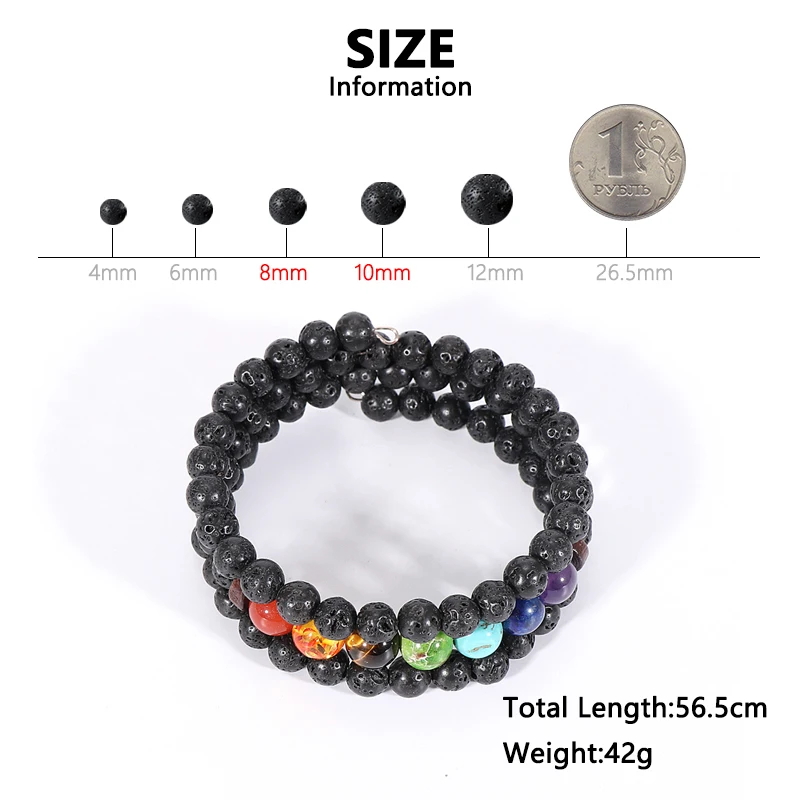 Женские и мужские 7 браслеты чакры исцеляющий баланс рейки Будды молитвенный