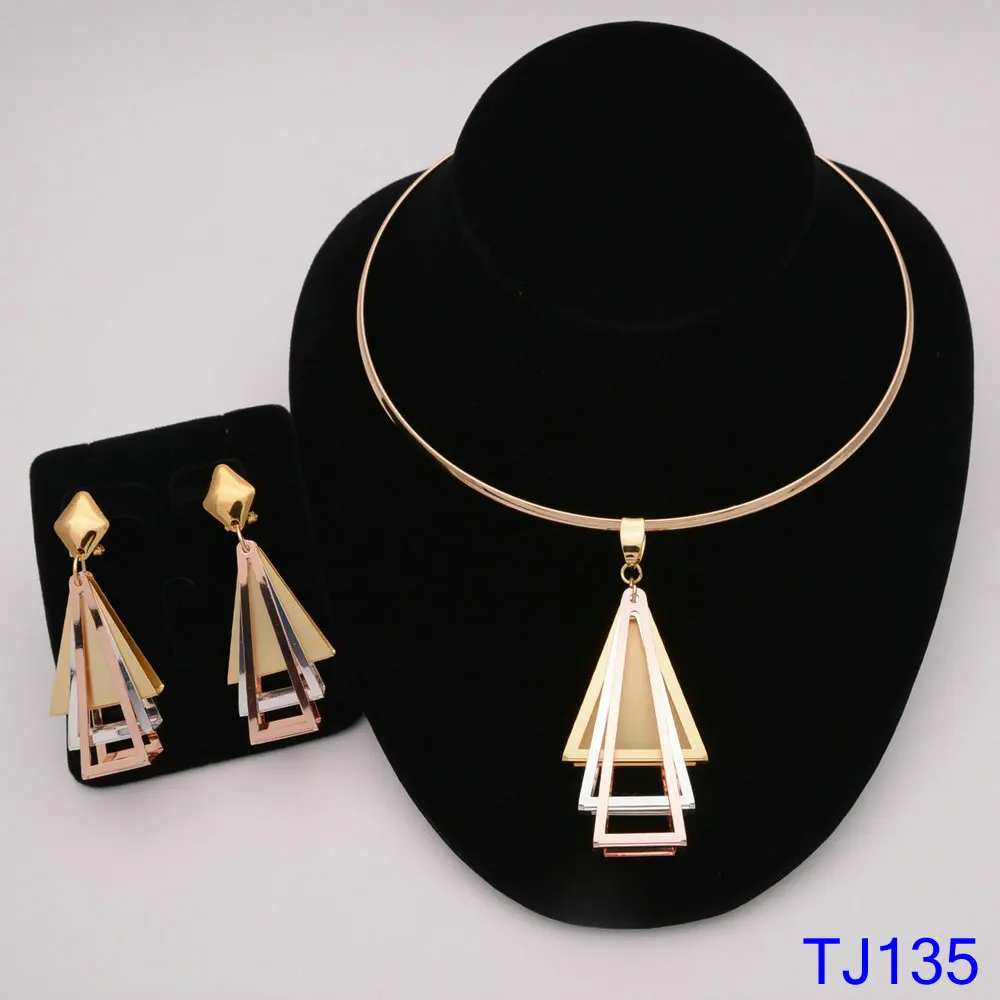 Комплект ювелирных изделий для невесты из бисера золотого цвета Дубай