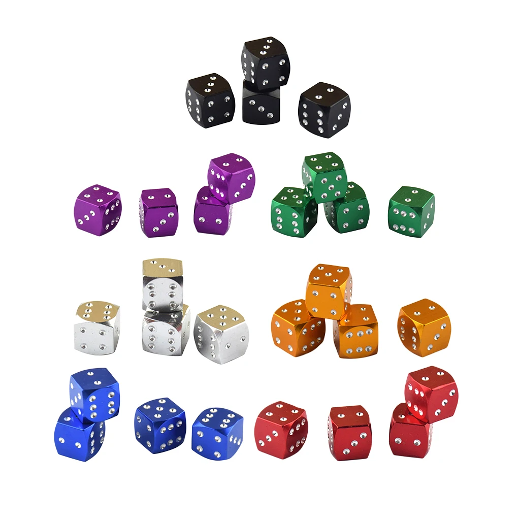 4 шт. алюминиевый сплав бескамерный клапан для колес стебли Dice Dust Caps