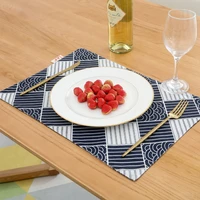 inyahome placemats modern art linen pad for dining table place mats cloth placemats for japanese fashion style table home decor