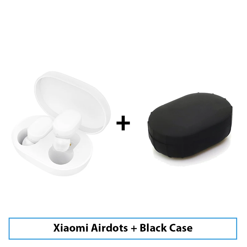 Add Black Case Xiaomi Mijia Airdots TWS Bluetooth Наушники Молодежная версия стерео бас BT 5.0 Наушники с микрофоном Handsfree Наушники AI Control - Цвет: Add Black Case