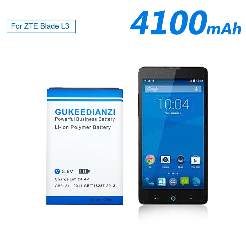 GUKEEDIANZI мобильный телефон аккумулятор LI3820T43P3H785439 для ZTE Blade L3 4100 мАч