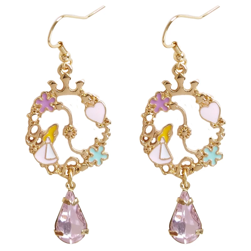 Модные ювелирные аксессуары новый дизайн металлические эмалевые серьги в виде