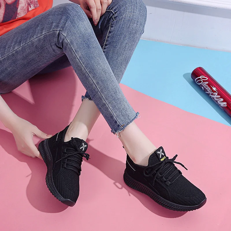 

Maycaur Casual Breathable Mesh Sneakers Vulcanized Shoes Woman Summer Women Shoes Knitting Socks Shoes White Platform Sneakers