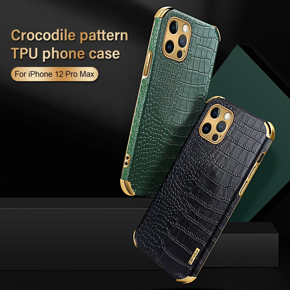luxury leather phone case for iphone 13 pro max 13pro 12 11 13 crocodile cover case for iphone 13 pro 12 7 8 plus xs max case free global shipping