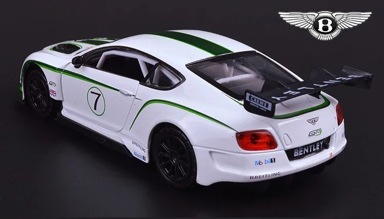 1:32 Bentley GT3 Супер гоночный сплав автомобиля моделирование литье под давлением звуковые огни модель автомобиля горячие колеса для детей
