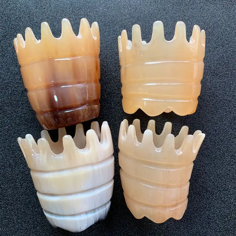 Массажная щетка с натуральным Рогом широкими зубьями для массажа головы