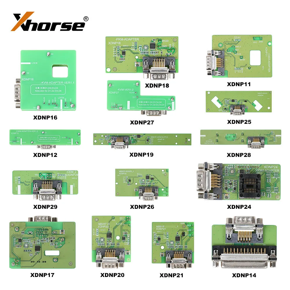Набор адаптеров и кабелей Xhorse XDNPP0CH, 16 шт., без пайки, работает с адаптерами MINI PROG и VVDI KEY TOOL PLUS PAD Набор адаптеров и кабелей Xhorse XDNPP0CH, 16 шт., без пайки, работает с адаптерами MINI PROG и VVDI KEY TOOL PLUS PAD