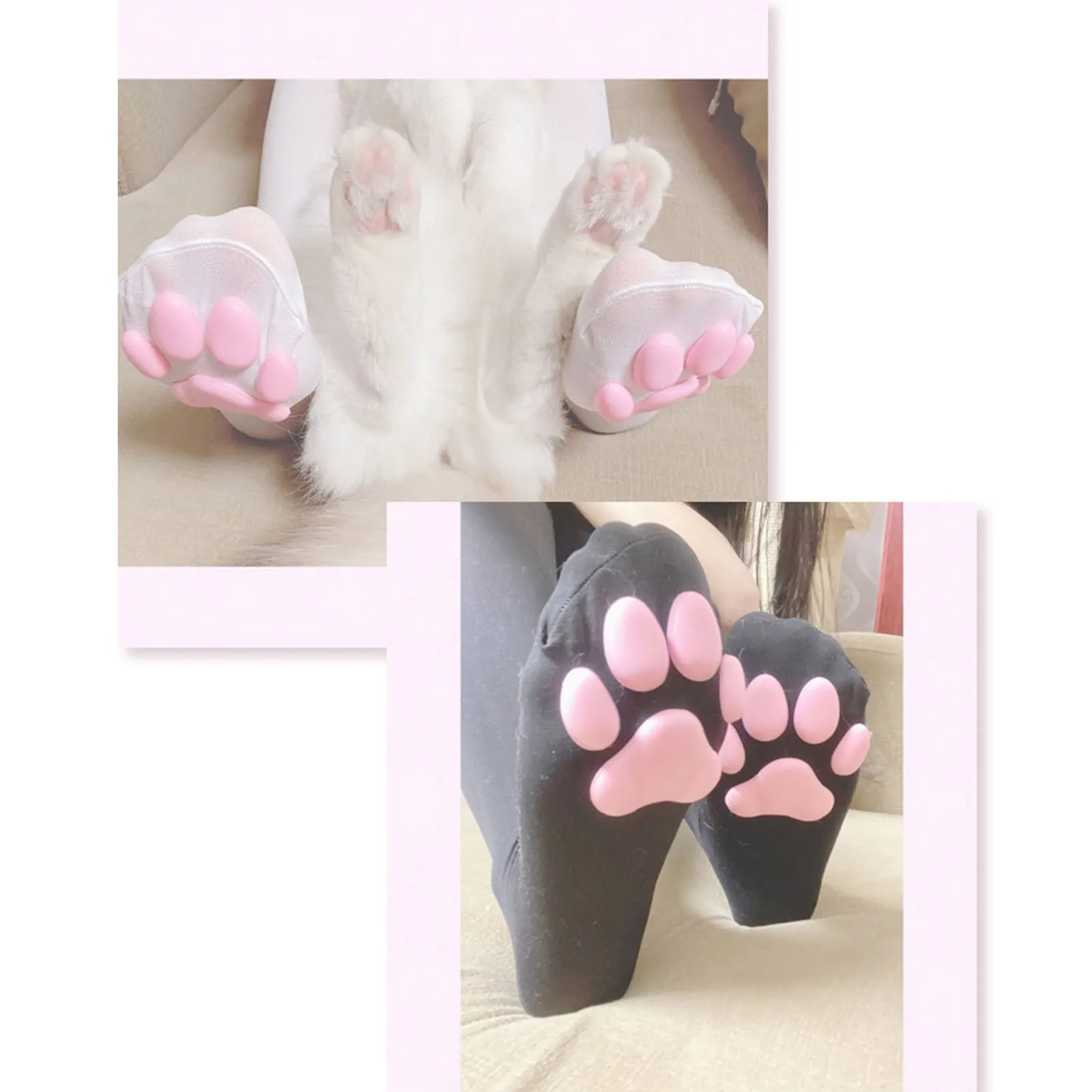 

Cat Paw Socks for Women Girls Kawaii 3D Cat Claw Toe Beanies Cute Gift Lolita PawPads Cosplay Cat Paw Pad Thigh High Sock