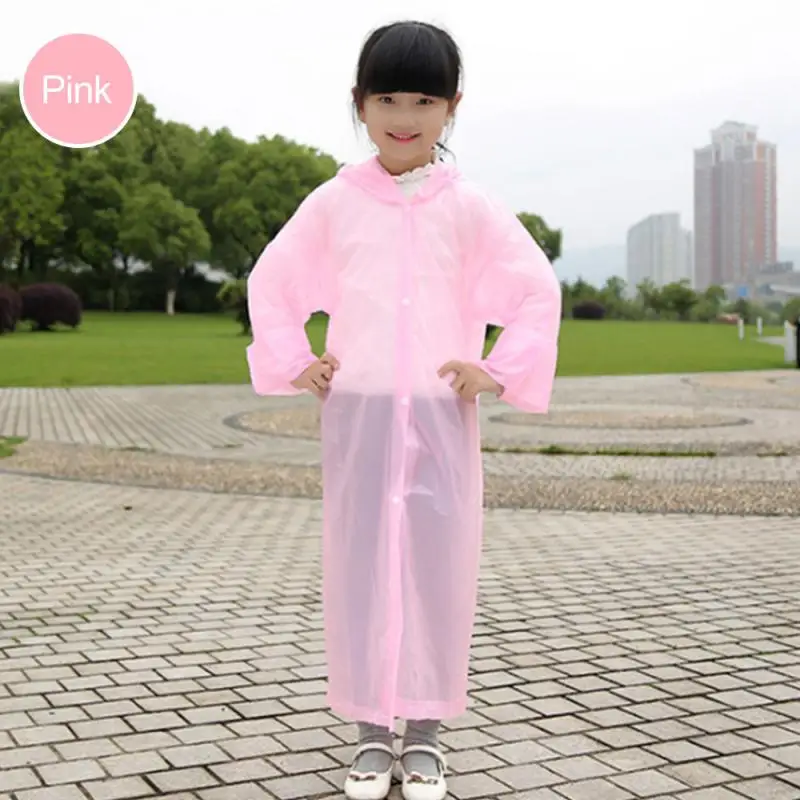Прозрачный модный детский плащ из ПВХ защитный изоляционный непромокаемый для