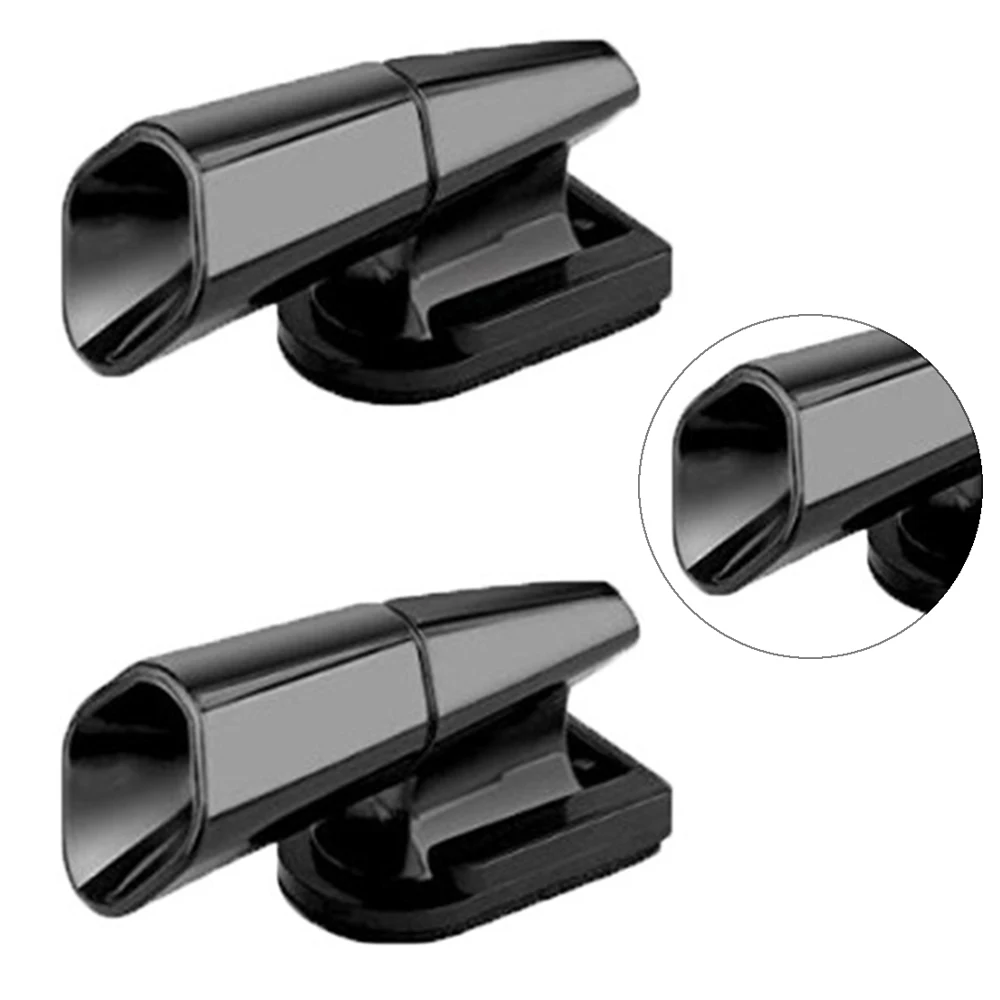 

Whistles 2pcs Automotive Animal Siren Warning Auto Safety Upgrade ABS Car Wind Drive Deer Black Pair