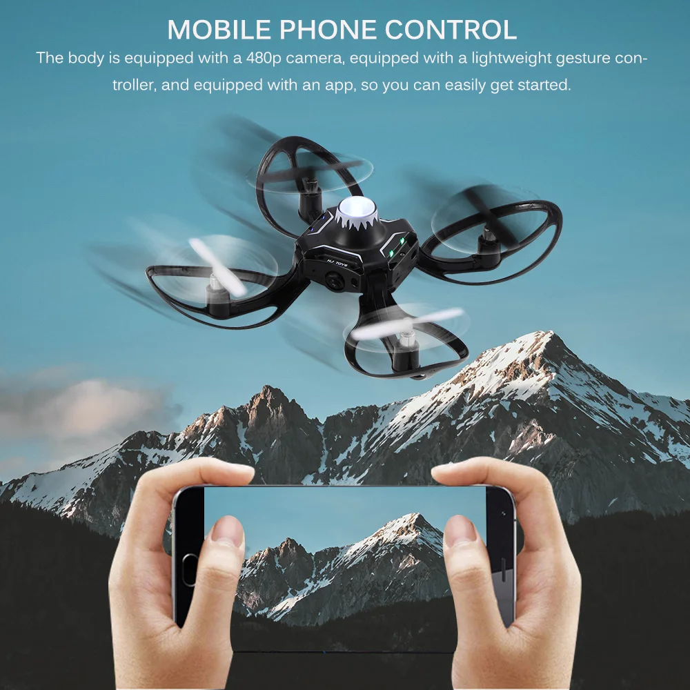 Складной мини-Дрон Квадрокоптер индукция Drone мобильный телефон Управление жест
