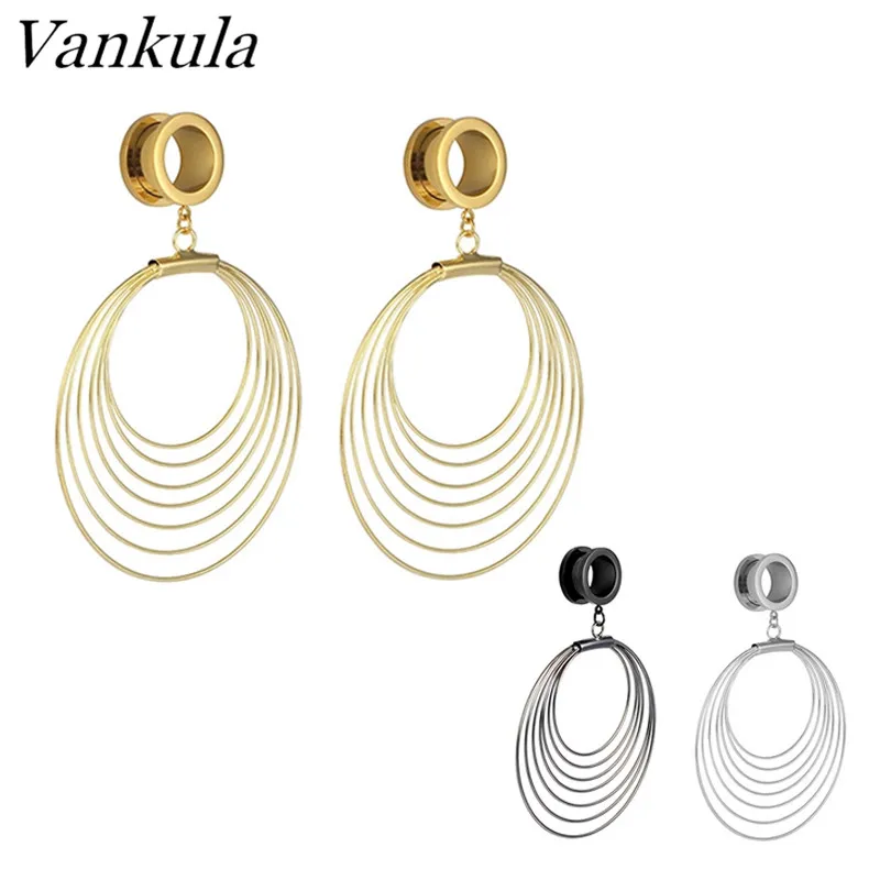 Ванкула болтаются Беруши Тоннели 316L нержавеющая сталь ушные датчики ювелирные