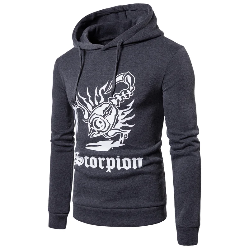 Мужская толстовка в стиле хип хоп Dead Inside Homme свитшот с принтом скорпиона