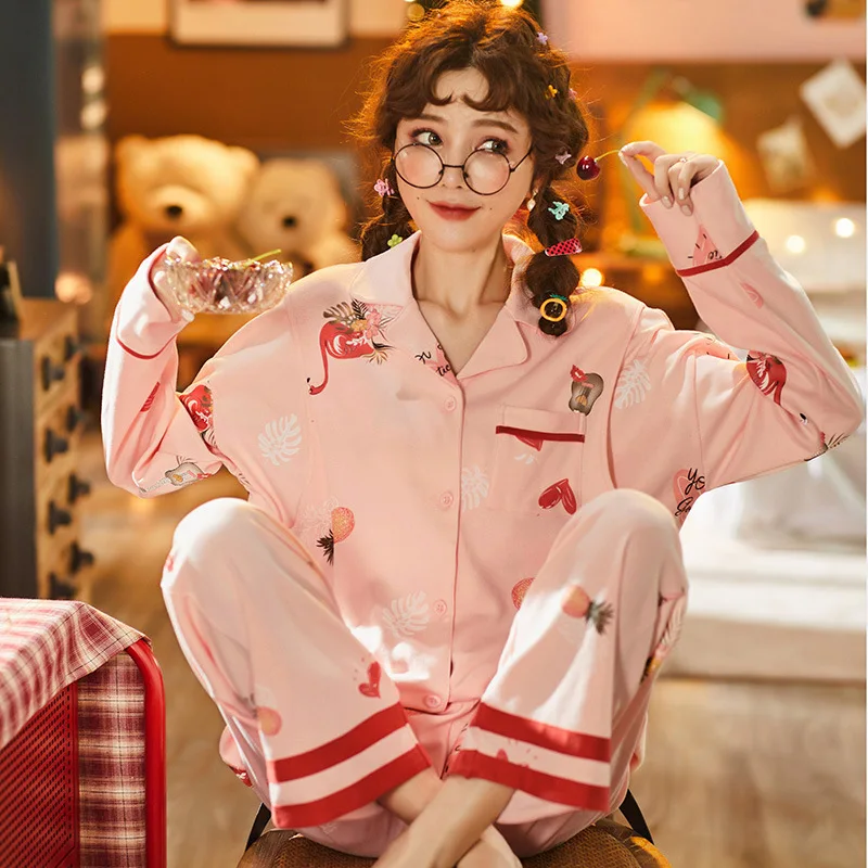 

Confinement Clothes Cotton Women's Pajamas Long Sleeve Breast-feeding Pregnant Women Cardigan Home pajama sets