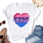 JIEXISHENG женская футболка с 3D принтом любви 5 цветов с коротким рукавом и круглым вырезом Топы футболки HH1597