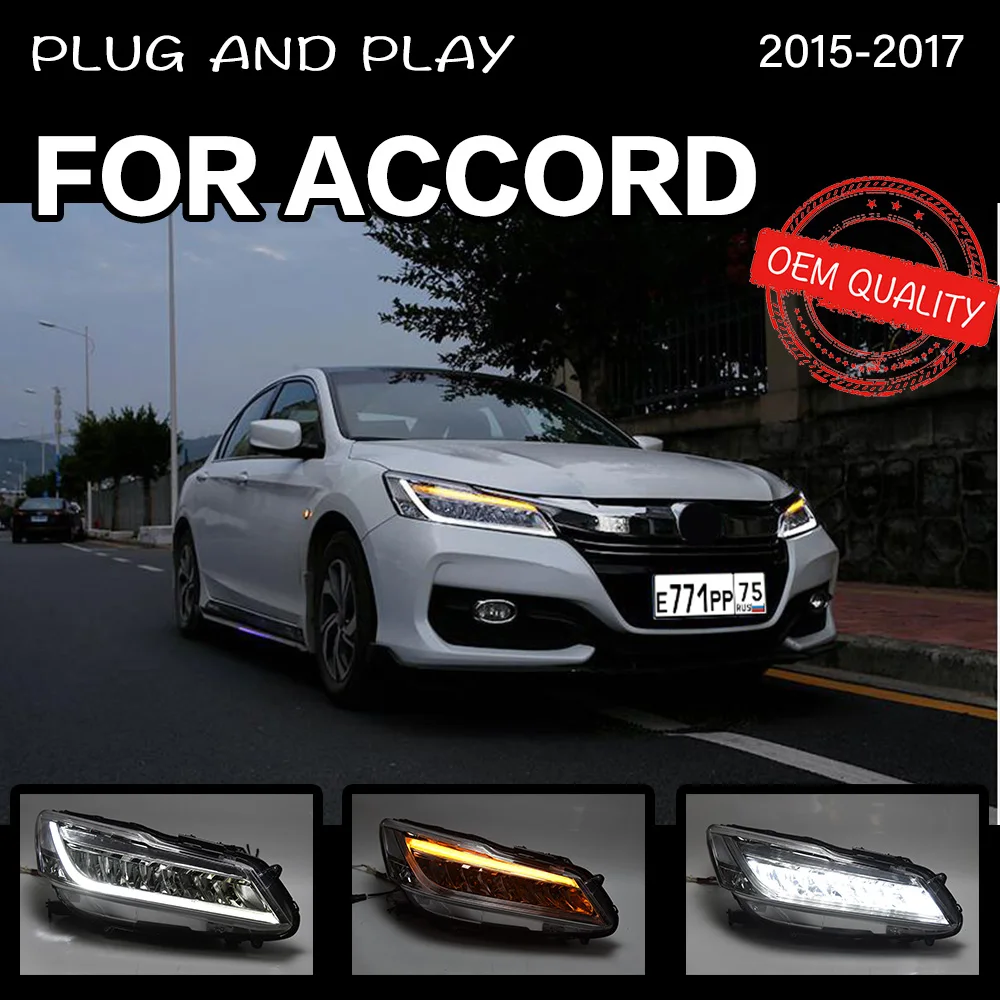 Фара для стайлинга автомобиля Honda Accord G9.5 2015 2017 фара Биксеноновая светодиодный