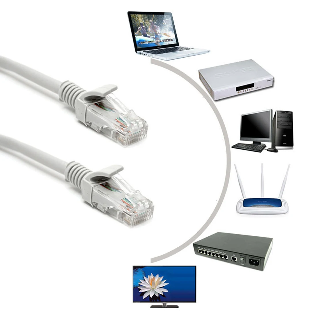 Ethernet кабель Cat5 Lan RJ45 сеть Cat 5 маршрутизатор Интернет Патч корд для компьютера 1 м/3