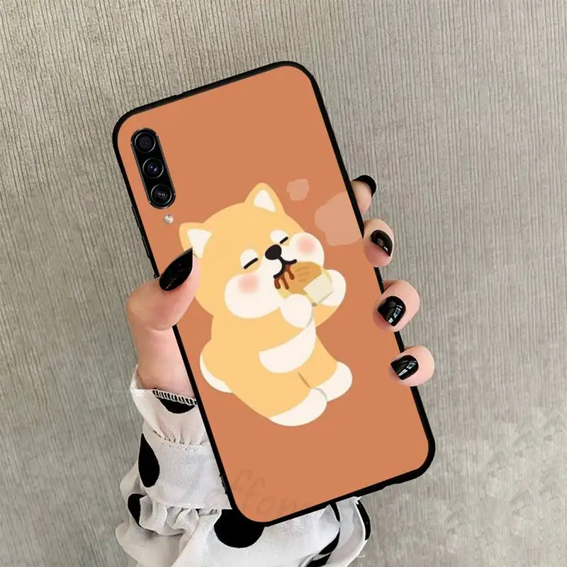 

cute Shiba Inu Corgi Phone Case black For Samsung galaxy S 21 20 10 8 A 51 71 50 21s 70 40 20 20e note 10 plus Ultra 5g fe