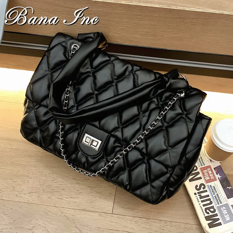 

High capacity Designer PU Leather Large Crossbody Bags For Women 2021 Women's Trend Handbags Branded Chain Lux Cross Body Bag