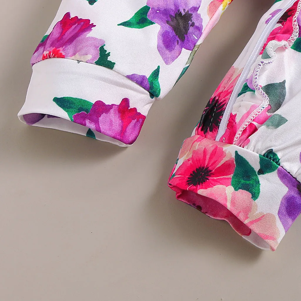 Комбинезон с длинным рукавом и цветочным принтом для маленьких мальчиков