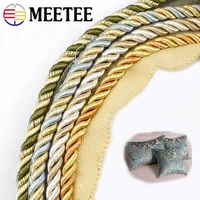 meetee 6meters 6mm high grade two color strap webbing diy curtain pillow sofa home sewing material handmade decorative lace rope