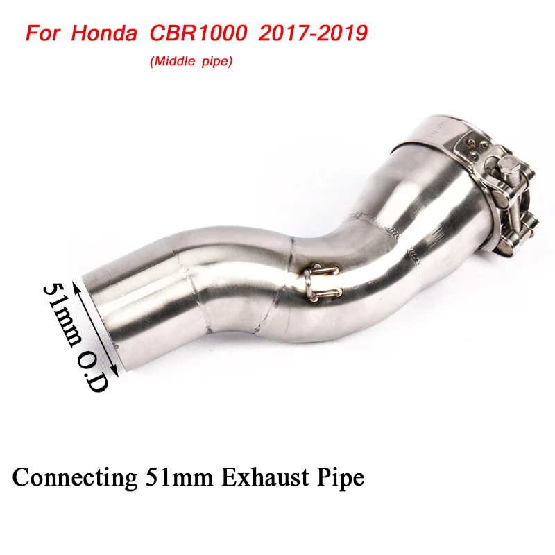 

Motorcycle Non-destructive Refit Original Middle Connecting Pipe Link 51mm Exhaust System Modified For Honda CBR1000 2017-2019