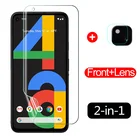 Гидрогелевая Передняя пленка 2 в 1 + стекло для объектива камеры для Google Pixel 4A 4G, защита экрана, полное покрытие, защитная пленка на Pixel4A 4 A