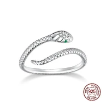adjustable opening finger ring 925 silver love hug handcute snake silver ring suitable for women men lover couple romantic gift