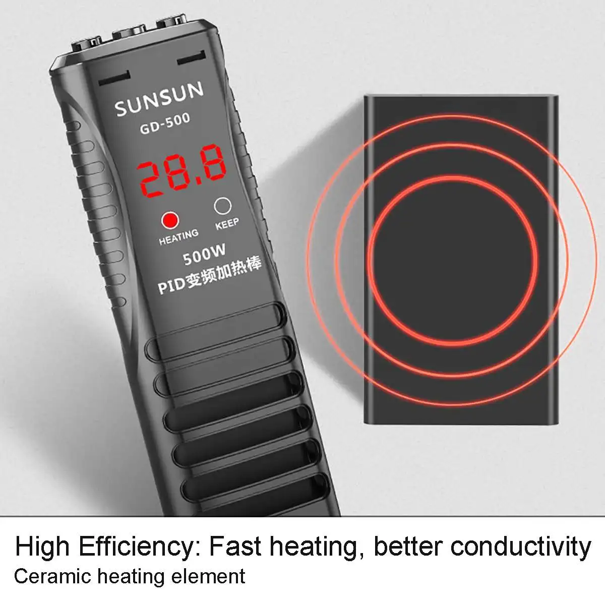 Погружной нагреватель для аквариума SUNSUN PID 1000 Вт ЖК дисплей регулируемый воды