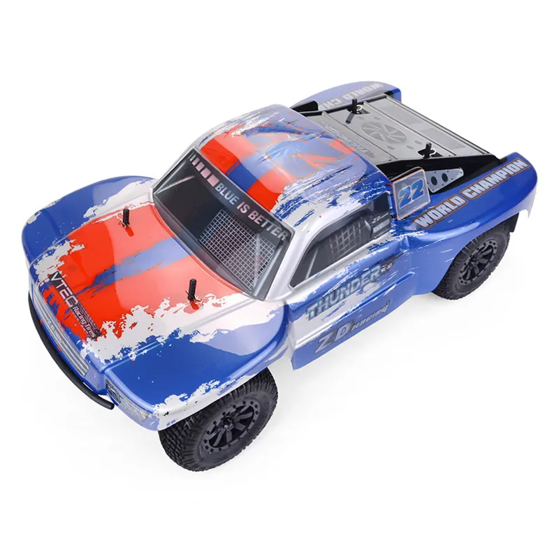 ZD гоночный Тандер SC-10 1/10 2,4G 4WD 55 км/ч RC автомобиль электрический бесщеточный короткий ход автомобиля RTR - Цвет: Blue and Red