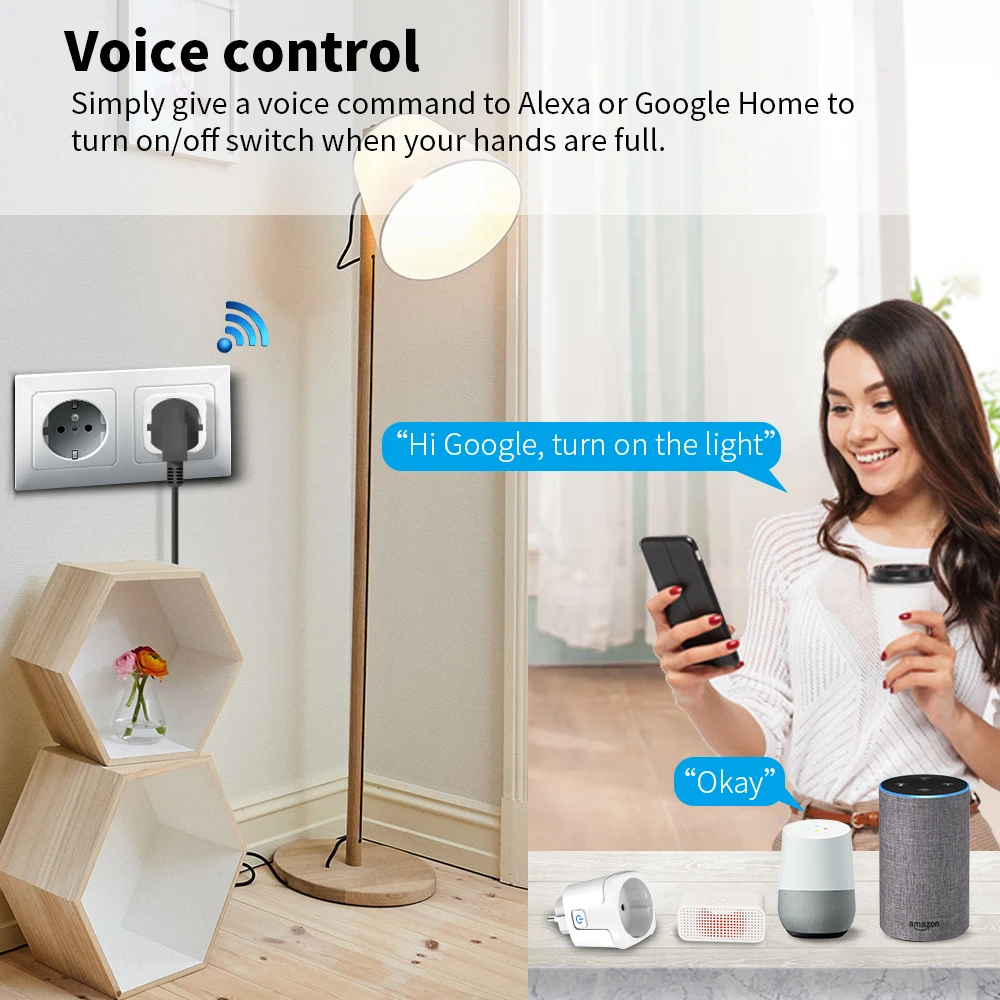 wenhiot zigbee 3 0 smart socket eu plug 16a tuya smart home automation monitor timer electronic outlet support google home alexa free global shipping
