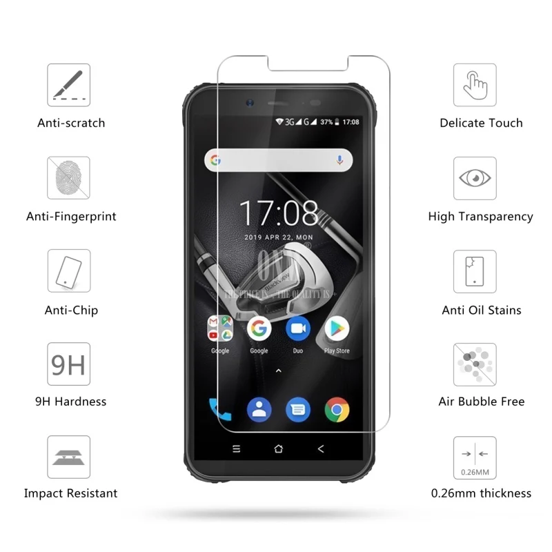2 шт закаленное стекло для BLACKVIEW BV5500 PRO протектор экрана 2.5D 9H пленка| |
