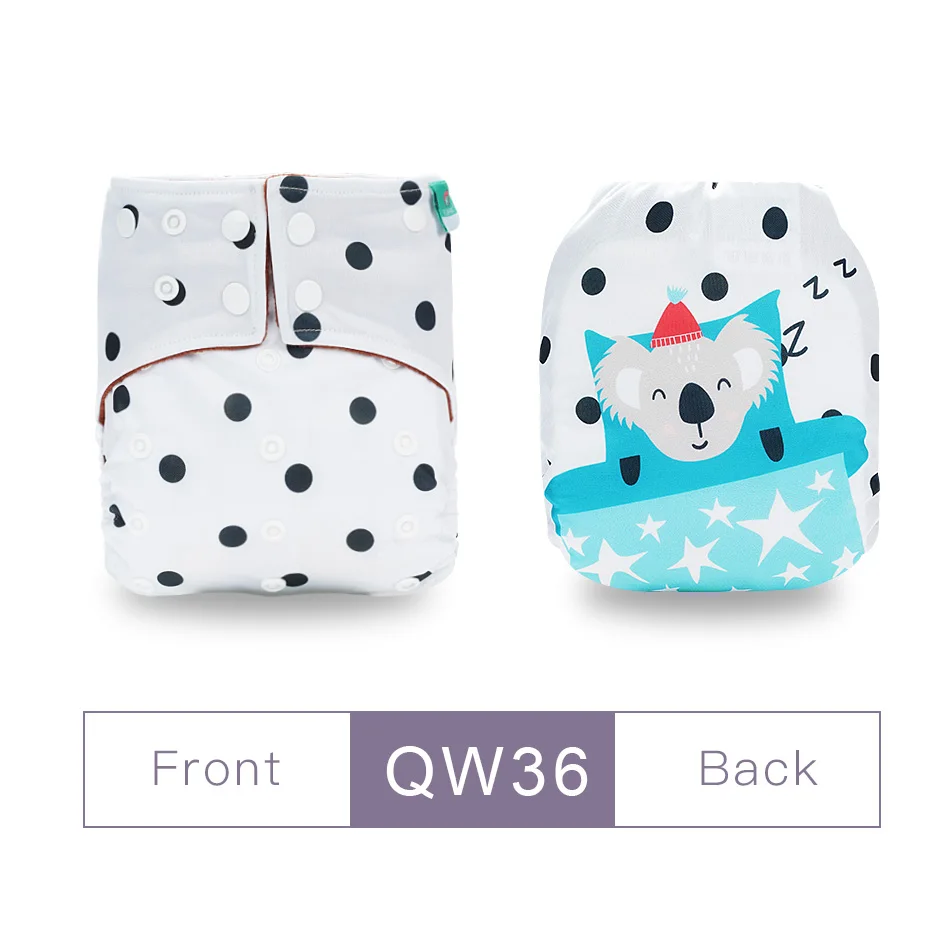 QW36-cloth diaper Elinfant цифровой тканевый подгузник экологичный моющийся Карманный подгузник многоразовый кофе Быстросохнущий Рождественский детский подгузник - Цвет: QW36-cloth diaper